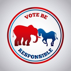 US presidential voting concept vector illustration design