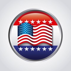 united states of american emblem vector illustration design