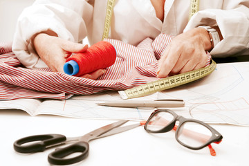 woman working in the sewing workshop