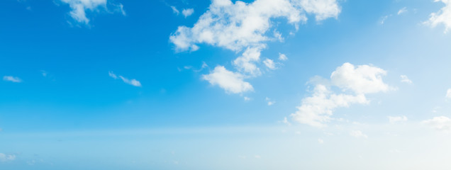 white clouds and blue sky