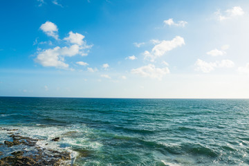turquoise sea under a blue sky