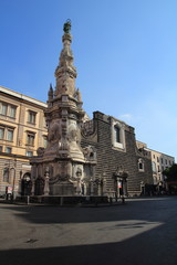 Naklejka premium statue in Naples, Italy