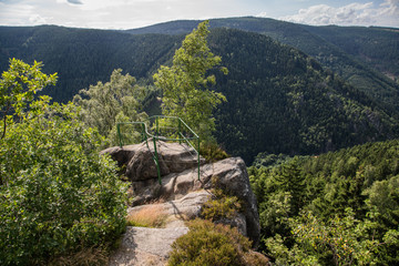 Aussichtspunkt, Gipfel des Treppenstein, Panorama, Naturpark Harz