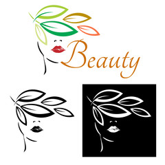 Abstract illustration of a girl who embodies the beauty and health.