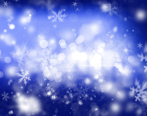 Winter blue background