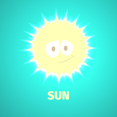 cute sun smiling icon