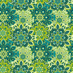 Seamless hand drawn mandala pattern. Vintage elements in oriental style. Texture for wallpapers, backgrounds and page fill. Islam, arabic, indian, turkish,ottoman, asian motifs. Vector illustration.