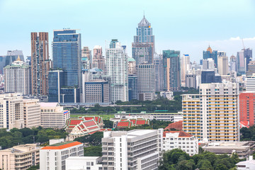 Cityscape Bangkok modern office buildings, condominium in Bangko