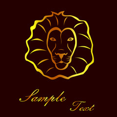Obraz premium the lion silhouette