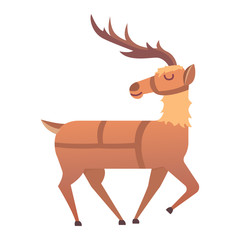 Cartoon deer vector animal