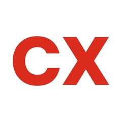 Fototapeta premium CX letter initial logo design