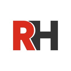 RH letter initial logo design