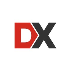 DX letter initial logo design