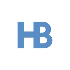 HB letter initial logo design