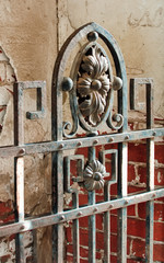 Metal fence - close-up