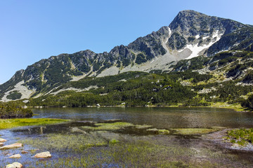 Fototapeta na wymiar Fish lakes and Sivrya peak, Pirin Mountain, Bulgaria