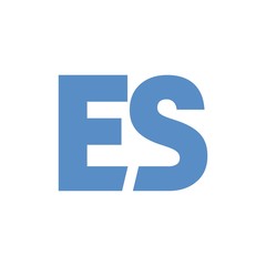 ES letter initial logo design