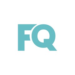 Naklejka na ściany i meble FQ letter initial logo design