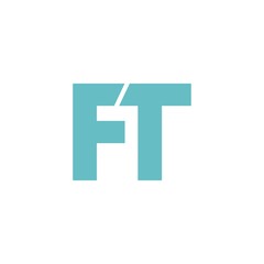 FT letter initial logo design