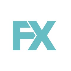 FX letter initial logo design
