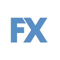 Obraz premium FX letter initial logo design