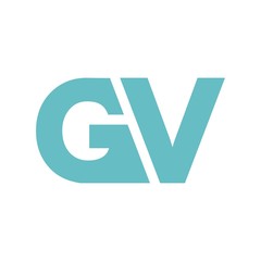 GV letter initial logo design