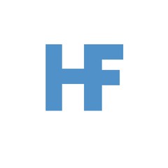 HF letter initial logo design
