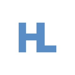 HL letter initial logo design