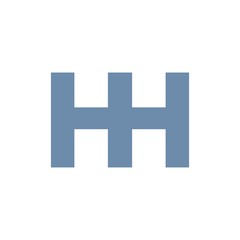HH letter initial logo design