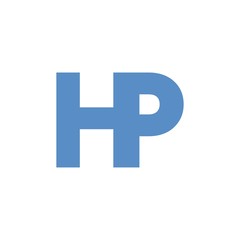 HP letter initial logo design