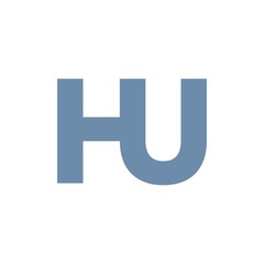 HU letter initial logo design