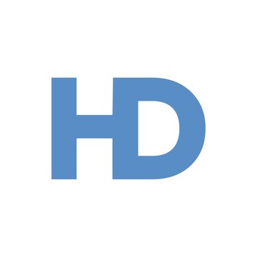 HD letter initial logo design