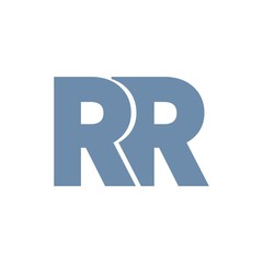 RR letter initial logo design