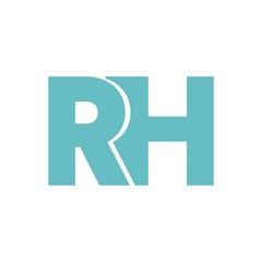 RH letter initial logo design