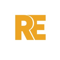 RE letter initial logo design