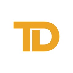 TD letter initial logo design