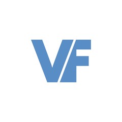 VF letter initial logo design