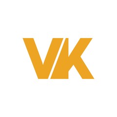 Obraz premium VK letter initial logo design