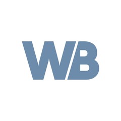 WB letter initial logo design