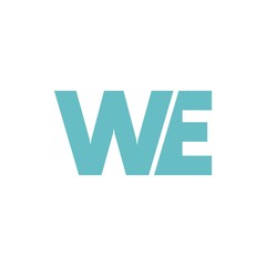 Obraz premium WE letter initial logo design