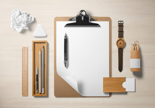 Assorted White Stationery Mockup 5