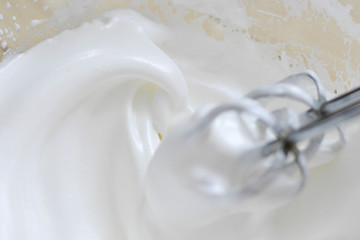 Whire wisk making meringue mousse