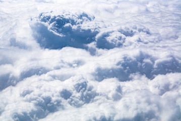 Cumulus clouds from above