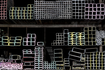 Extruded aluminum metal tubes, Bangkok, Thailand
