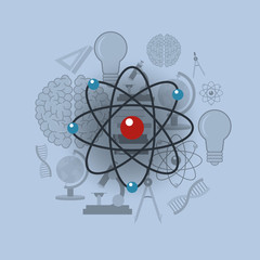 atom representationscience related icons image vector illustration design