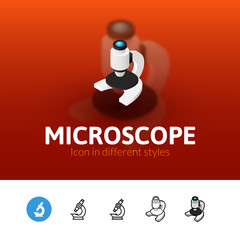 Microscope icon in different style