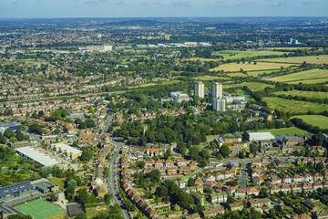 Aerial view of London