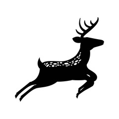 merry christmas reindeer decoration card vector illustration design