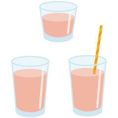 ガラスのコップドリンク　スムージ