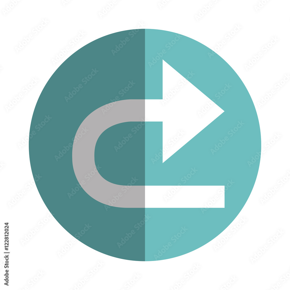 Poster sync refresh or webpage reload arrow. replay sign. vector illustration